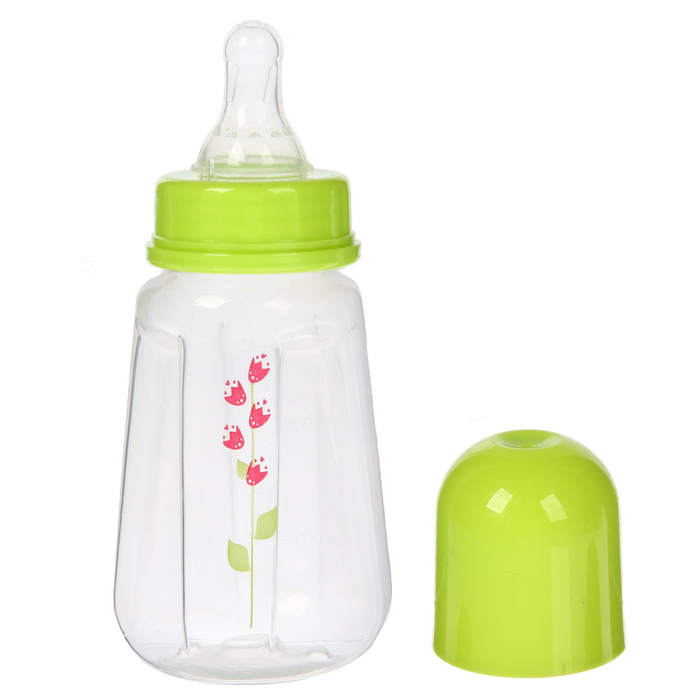 Бутылочка для кормления, 120 мл, от 0 мес., цвет жёлтый