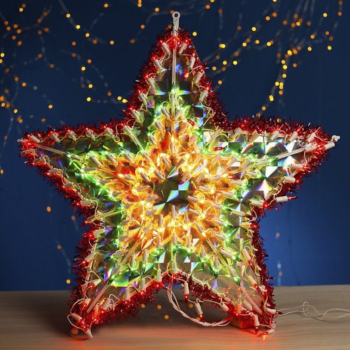 Фигура бум. "Звезда" 50х50 см, Лампы 80, 220V МУЛЬТИ