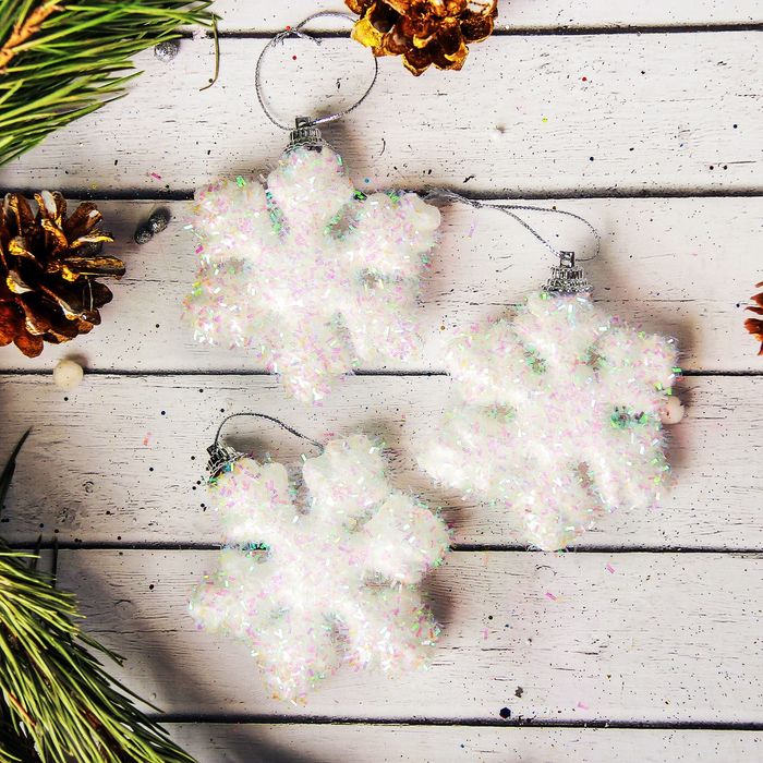 Украшение ёлочное "Сахарное" посыпка (набор 6 шт) d-7 см