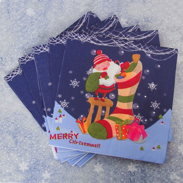 Салфетки бумажные "Новогодние", (набор 20 шт), 33*33 см