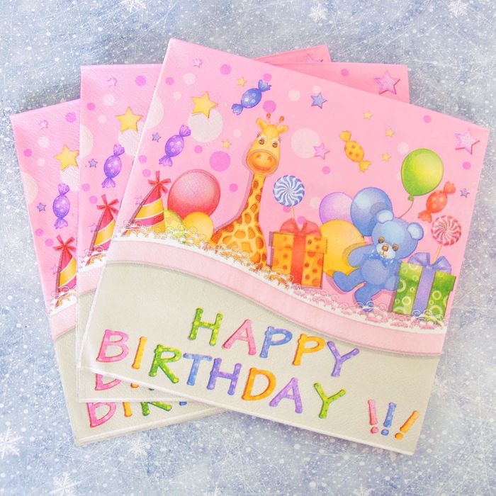 Салфетки бумажные "Подарки", (набор 20 шт), 33*33 см