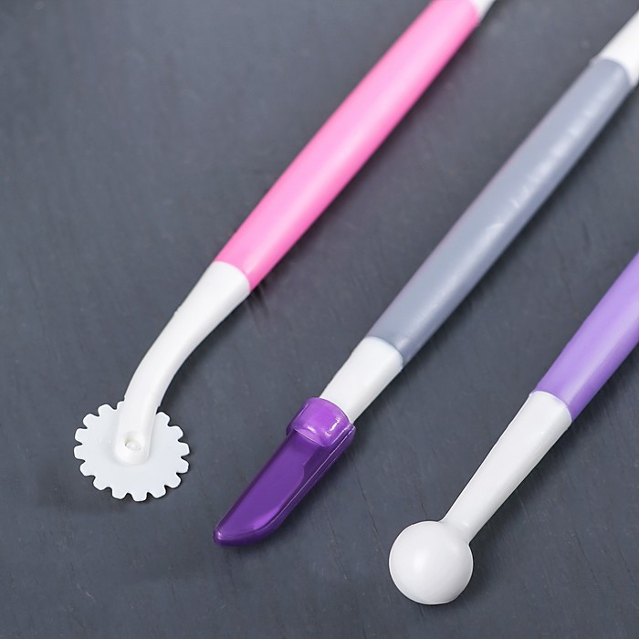 Набор для моделирования кондитерских украшений 3 шт, МИКС