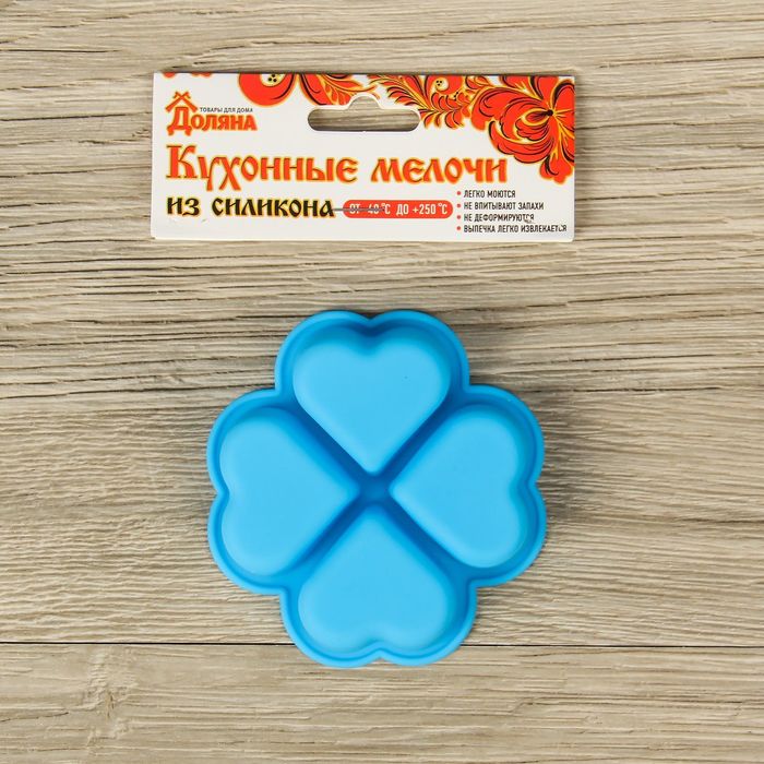 Форма для выпечки "Сердце", цвета МИКС