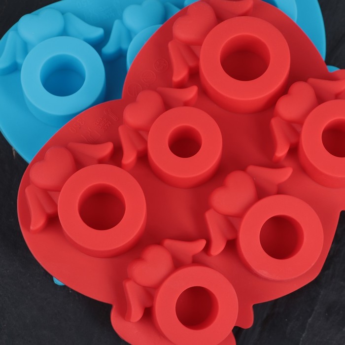 Форма для льда и шоколада "Кольца", 6 ячеек, цвета МИКС
