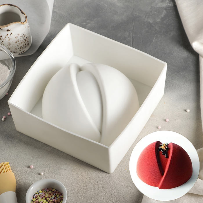 Форма для выпечки и муссовых десертов "Мерси", цвет белый