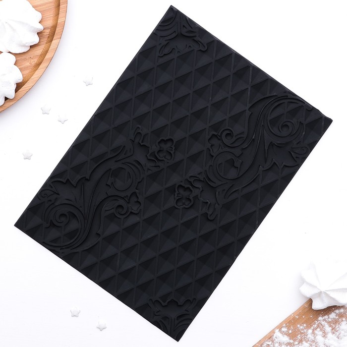 Коврик текстурный 25х18,5 см "Перфекто", цвет черный