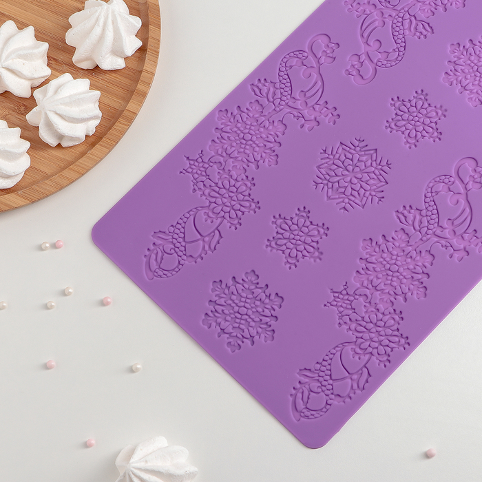 Коврик для айсинга "Снег кружится", цвета МИКС