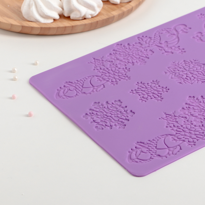 Коврик для айсинга "Снег кружится", цвета МИКС