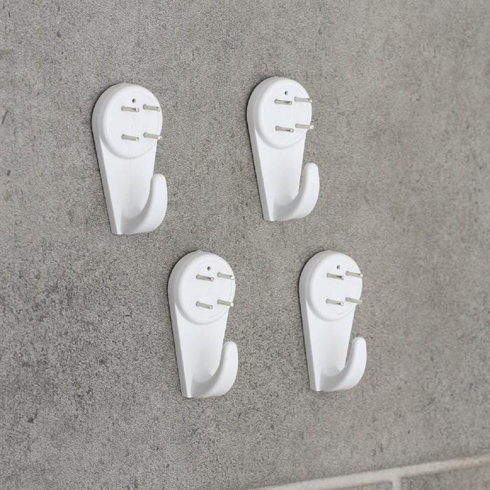 Крючок для картин, большой, цвет белый 660 в 1 шт.