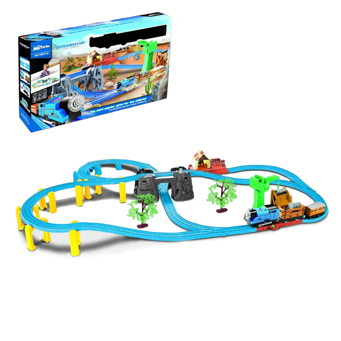 Железная дорога "Путешествие", работает от батареек, свет и звук