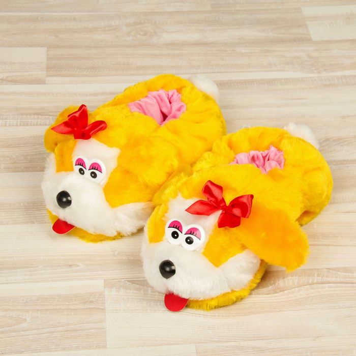 Мягкая игрушка-тапочки "Собачки", р-р 37-41