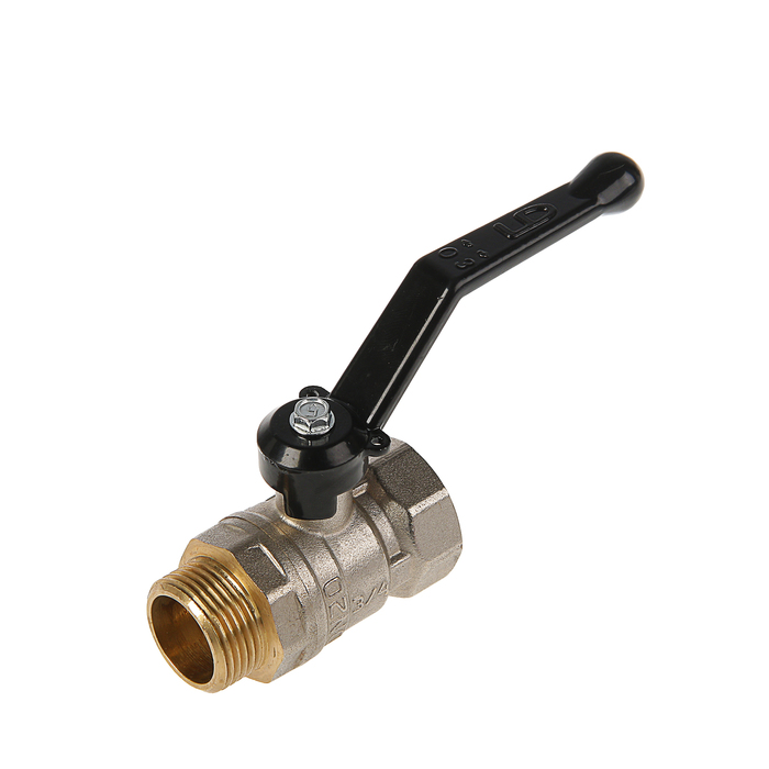 Кран шаровой  LD Pride 47.20, внутренняя/наружная резьба 3/4", ручка, никелированный