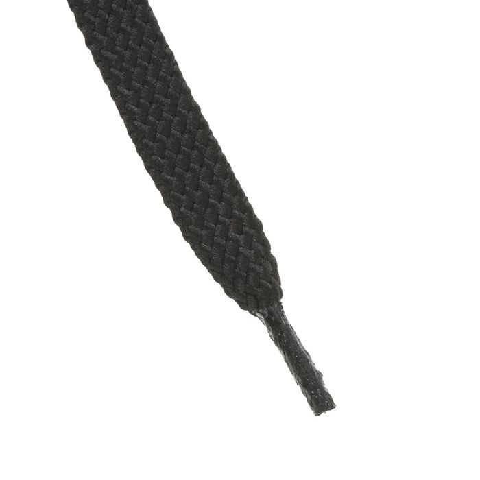 Шнурки для обуви плоские, 10мм, 90см, цвет чёрный