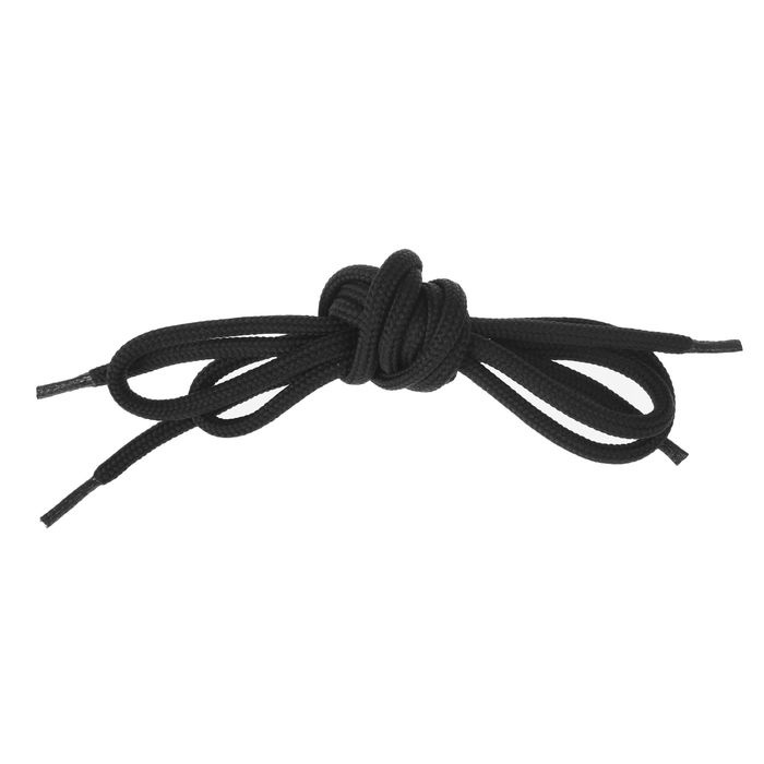 Шнурки для обуви круглые, с наполнителем, d=5см, 90см, цвет чёрный