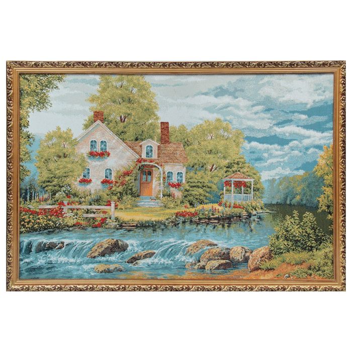 Гобеленовая картина "Загородный дом" 109*75 см  №4