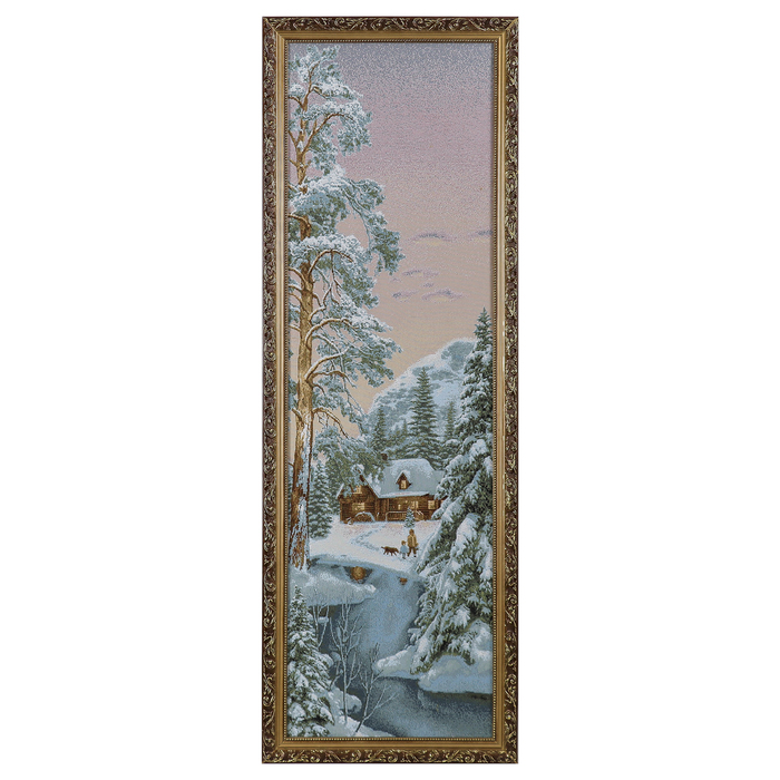 Гобеленовая картина "Зимний лес евро" 41*118 см   №4)