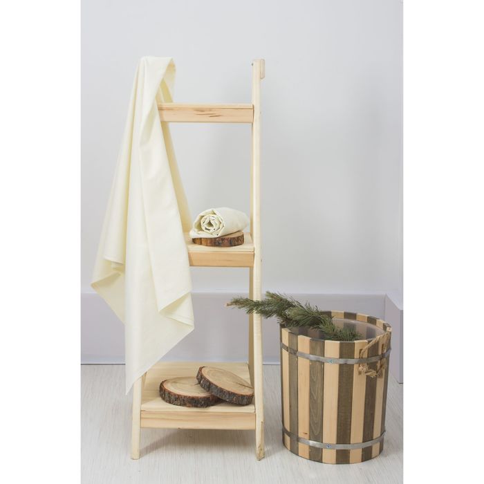 Полотенце вафельное банное 80х150 см, цв. молочный, 100%хл, 230 гр/м2