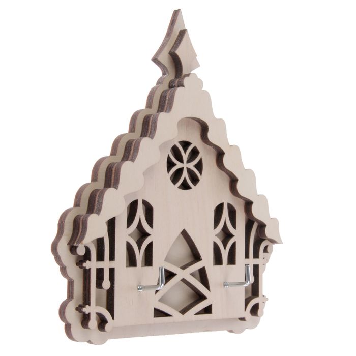 Ключница из фанеры для декора "Избушка" (набор 3 детали) 15x18 см