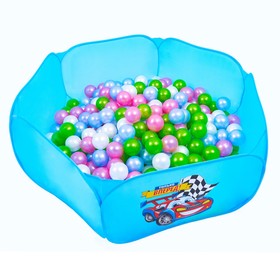 Шарики для сухого бассейна «Перламутровые», диаметр шара 7,5 см, набор 50 штук, цвет розовый, голубой, белый, зелёный Ош