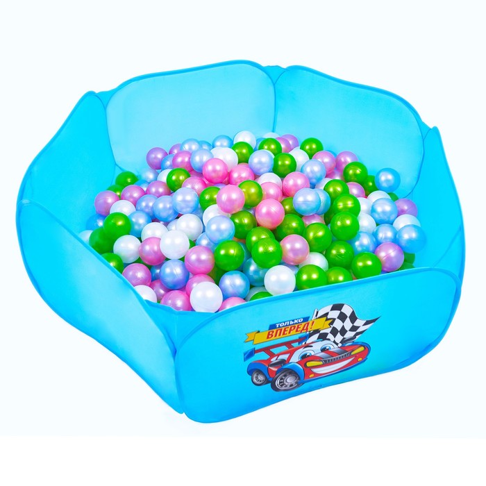 фото Шарики для сухого бассейна «перламутровые», диаметр шара 7,5 см, набор 50 штук, цвет розовый, голубой, белый, зелёный соломон