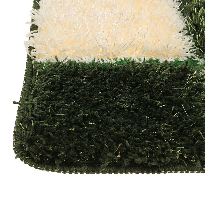 Коврик для ванной "Шахматная доска", цвет зелёный