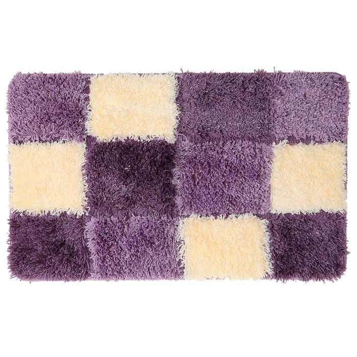 Коврик для ванной "Шахматная доска", цвет сиреневый