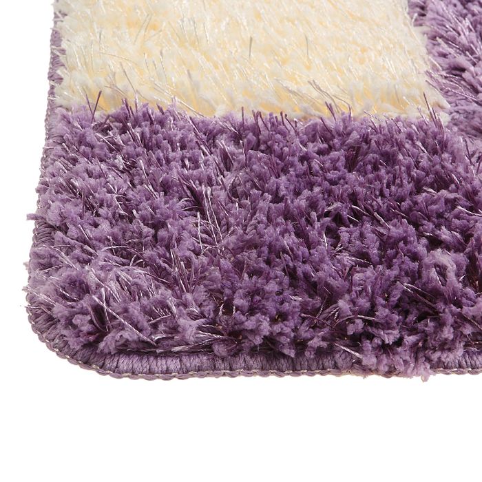 Коврик для ванной "Шахматная доска", цвет сиреневый