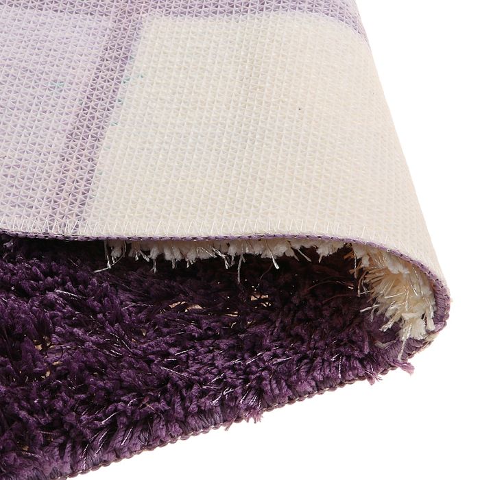 Коврик для ванной "Шахматная доска", цвет сиреневый