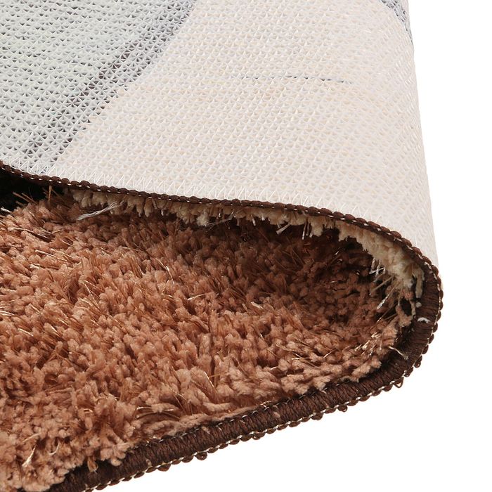 Коврик для ванной "Шахматная доска", цвет коричневый