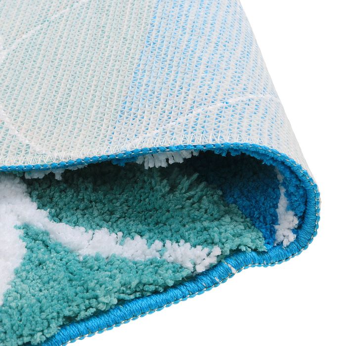 Коврик для ванной "Вега", цвет голубой