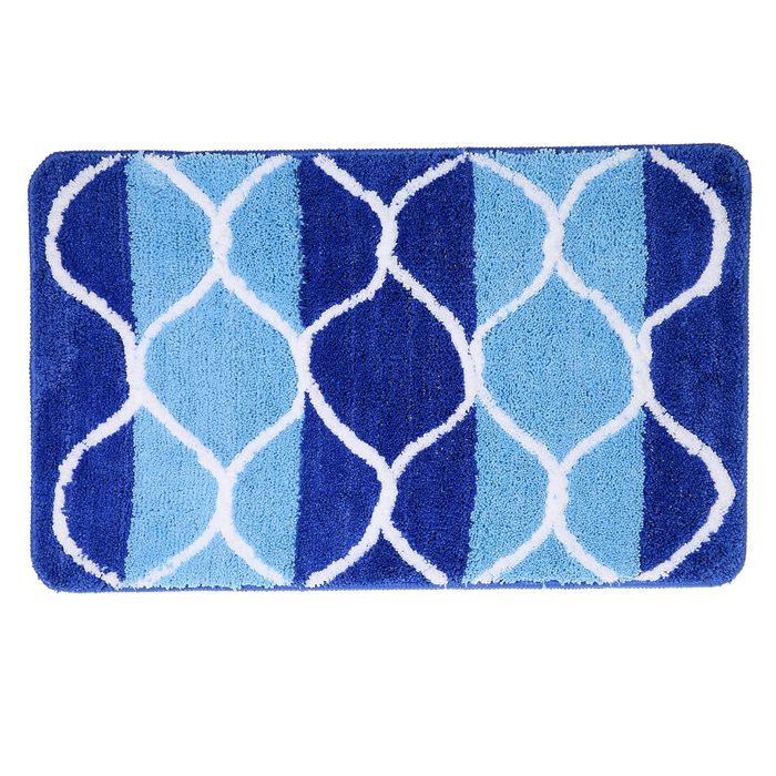 Коврик для ванной "Вега", цвет синий