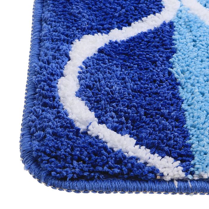 Коврик для ванной "Вега", цвет синий