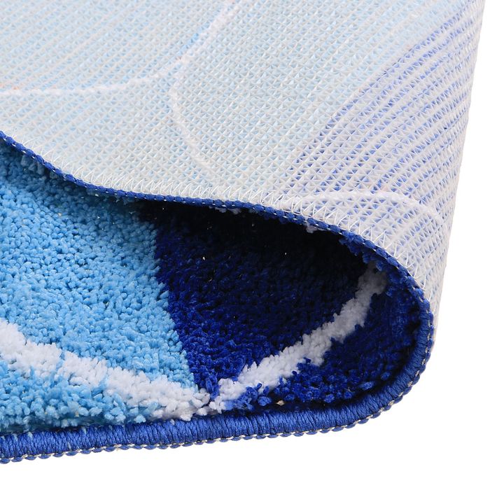 Коврик для ванной "Вега", цвет синий