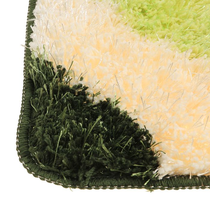 Коврик для ванной "Штрихи", цвет зелёный