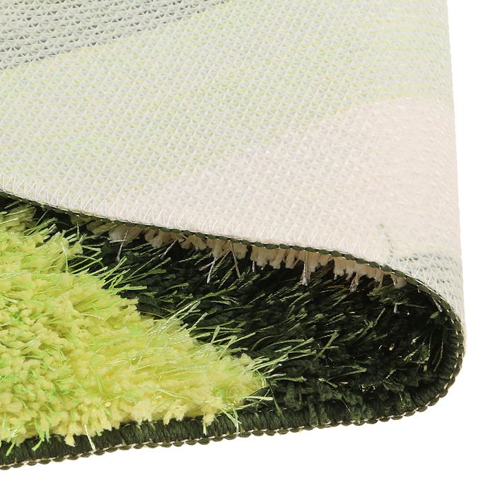 Коврик для ванной "Штрихи", цвет зелёный