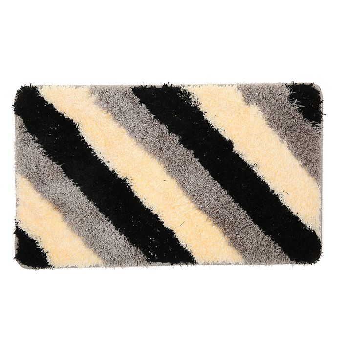 Коврик для ванной "Штрихи", цвет серый