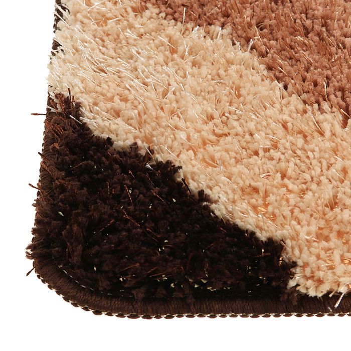 Коврик для ванной "Штрихи", цвет коричневый