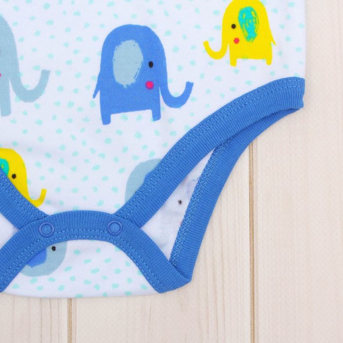 Комплект детский (3 предмета), рост 74 см, принт слоники