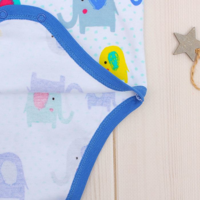 Комплект детский (3 предмета), рост 74 см, принт слоники