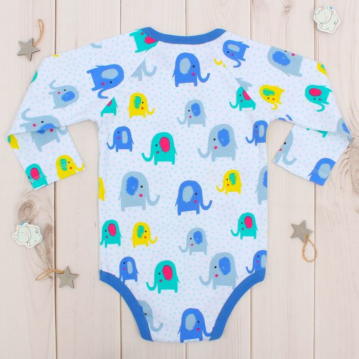 Комплект детский (3 предмета), рост 74 см, принт слоники