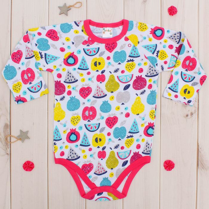 Комплект детский (3 предмета), рост 86 см, принт фрукты