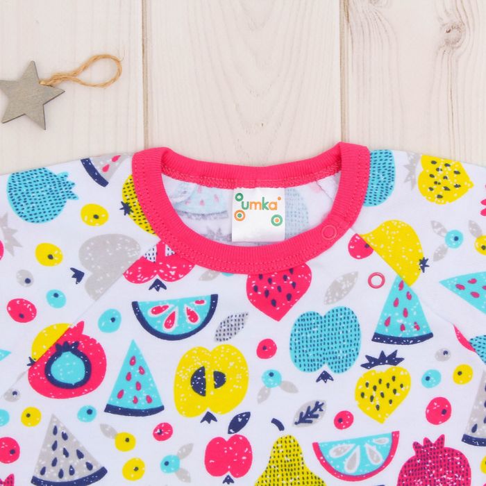 Комплект детский (3 предмета), рост 86 см, принт фрукты