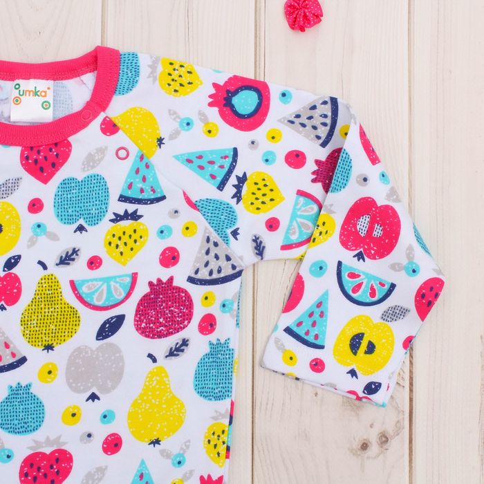 Комплект детский (3 предмета), рост 86 см, принт фрукты