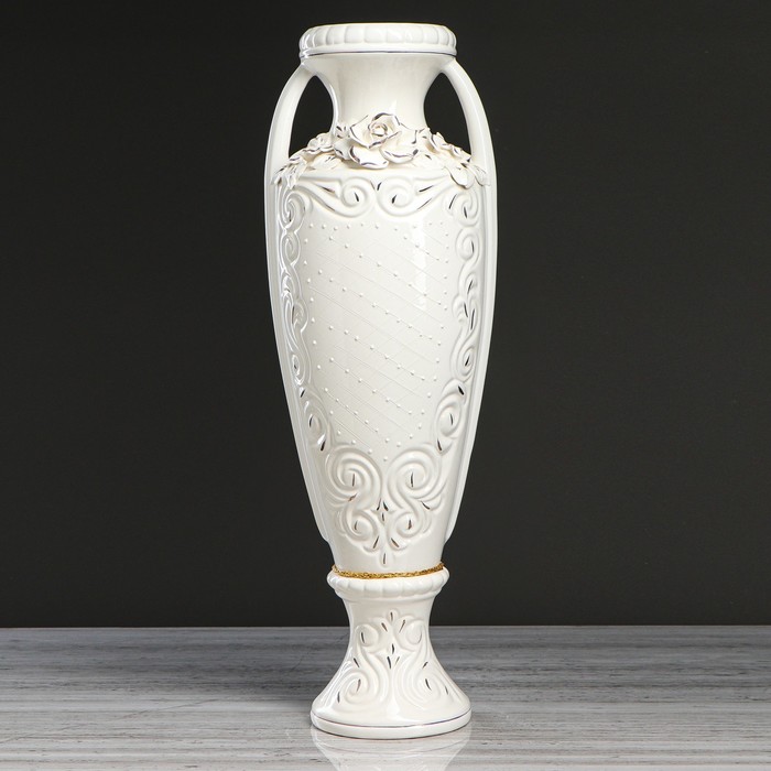 Ваза "Веста"  белая лепка