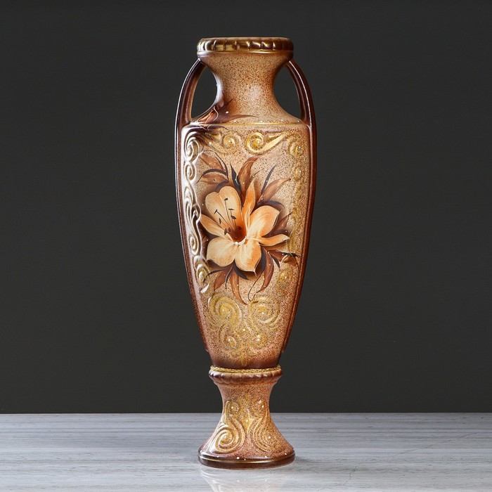 Ваза "Веста" жемчуг  цветы