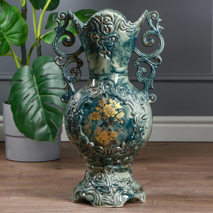 Ваза "Виола" малахит зелёный