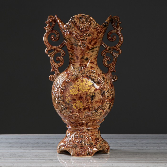 Ваза "Виола" малахит коричневый