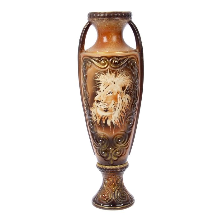 Ваза "Веста" жемчуг  лев