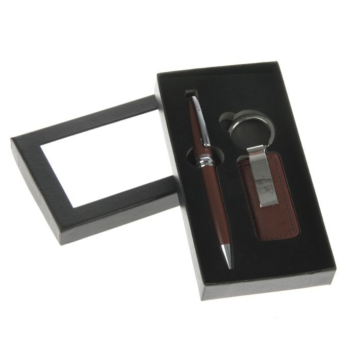 Набор подарочный 2в1 "Бизнес" (ручка+брелок)