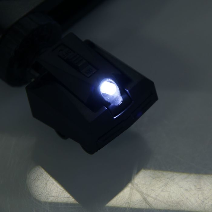 Лупа 1х-3.5х, налобная, бинокулярная, с подсветкой, 5 линз в комп-те, 3 ААА, 14х15х7.5 см